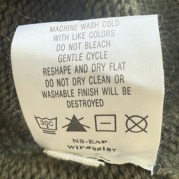 Woolrich Men's Olive Green 1/4 Zip Sweater Wool Blend Classic Knit 2XL - Picture 4 of 6